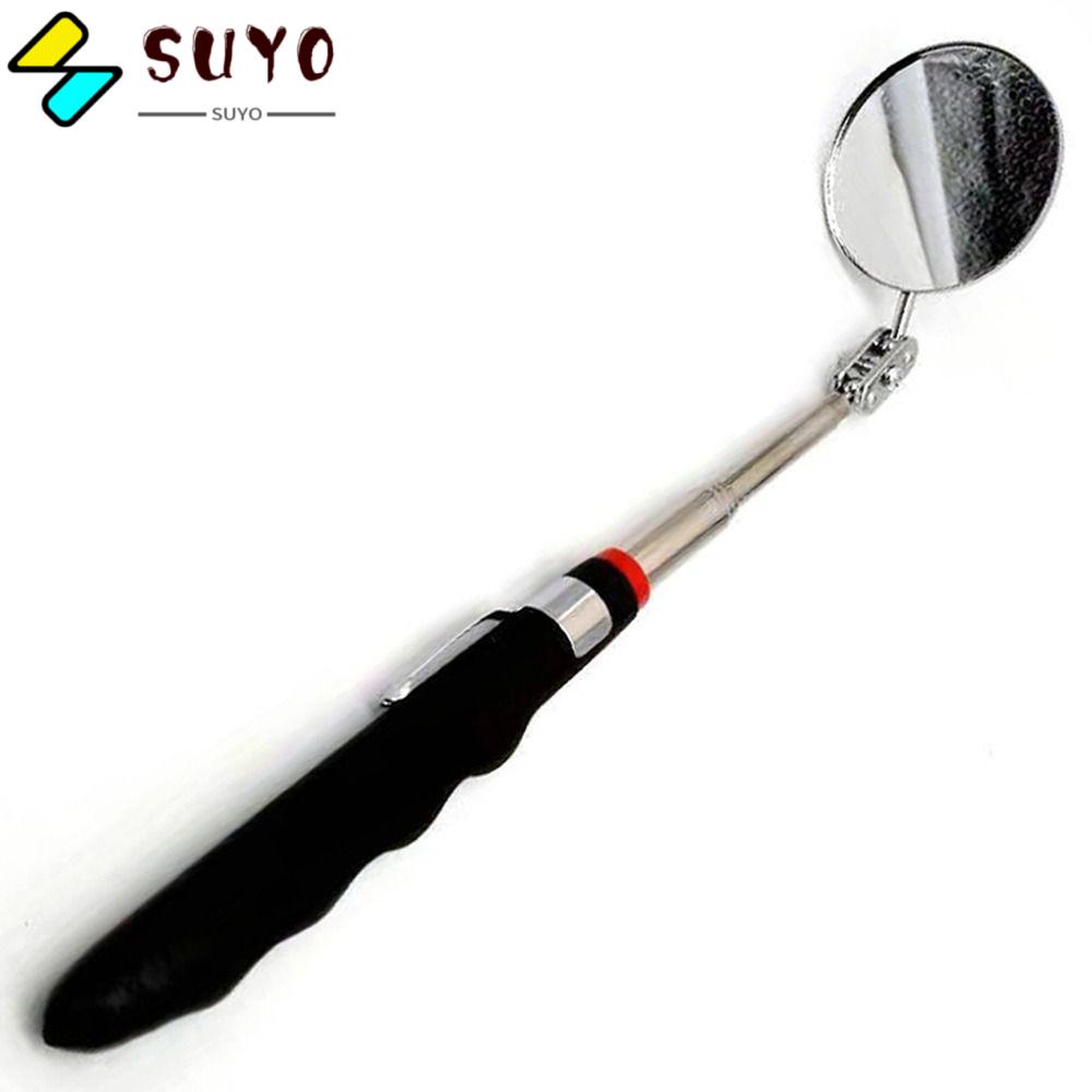 Gương Kiểm Tra Thu Gọn Được Bằng Thép Không Gỉ Màu Đen 24-73cm 360 Độ° Gương Chiếu Hậu Chuyên Dụng Cho Xe Hơi