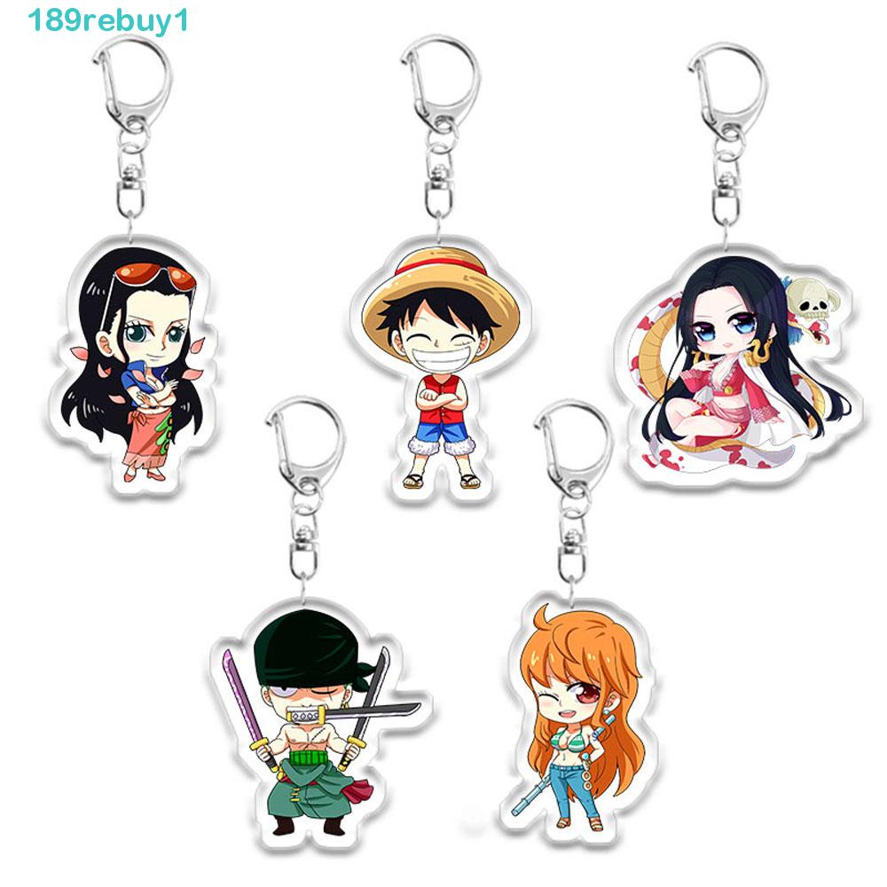 Móc Khóa Hai Mặt Bằng Acrylic Hình Nhân Vật Luffy REBUY1