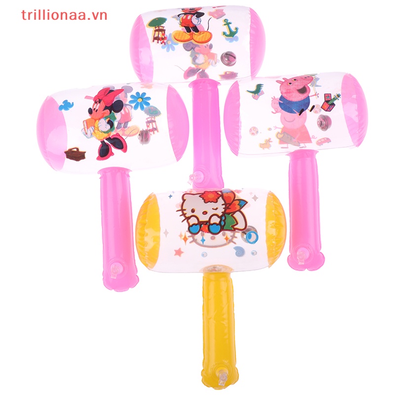 Búa Bơm Hơi Trillionaa Họa Tiết Hoạt Hình Có Chuông Màu Sắc Ngẫu Nhiên Cho Bé