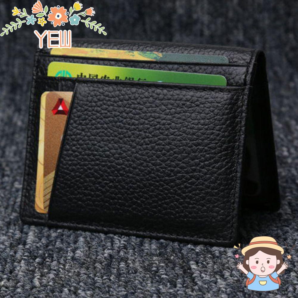 Ví Da Thật Mini Dạng Gập Có Ngăn Đựng Thẻ Tiện Dụng