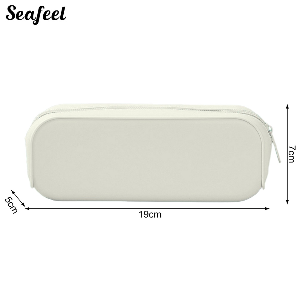 Túi Đựng Bút Bằng Silicon Mềm Chống Nước Có Khóa Kéo Cho Học Sinh