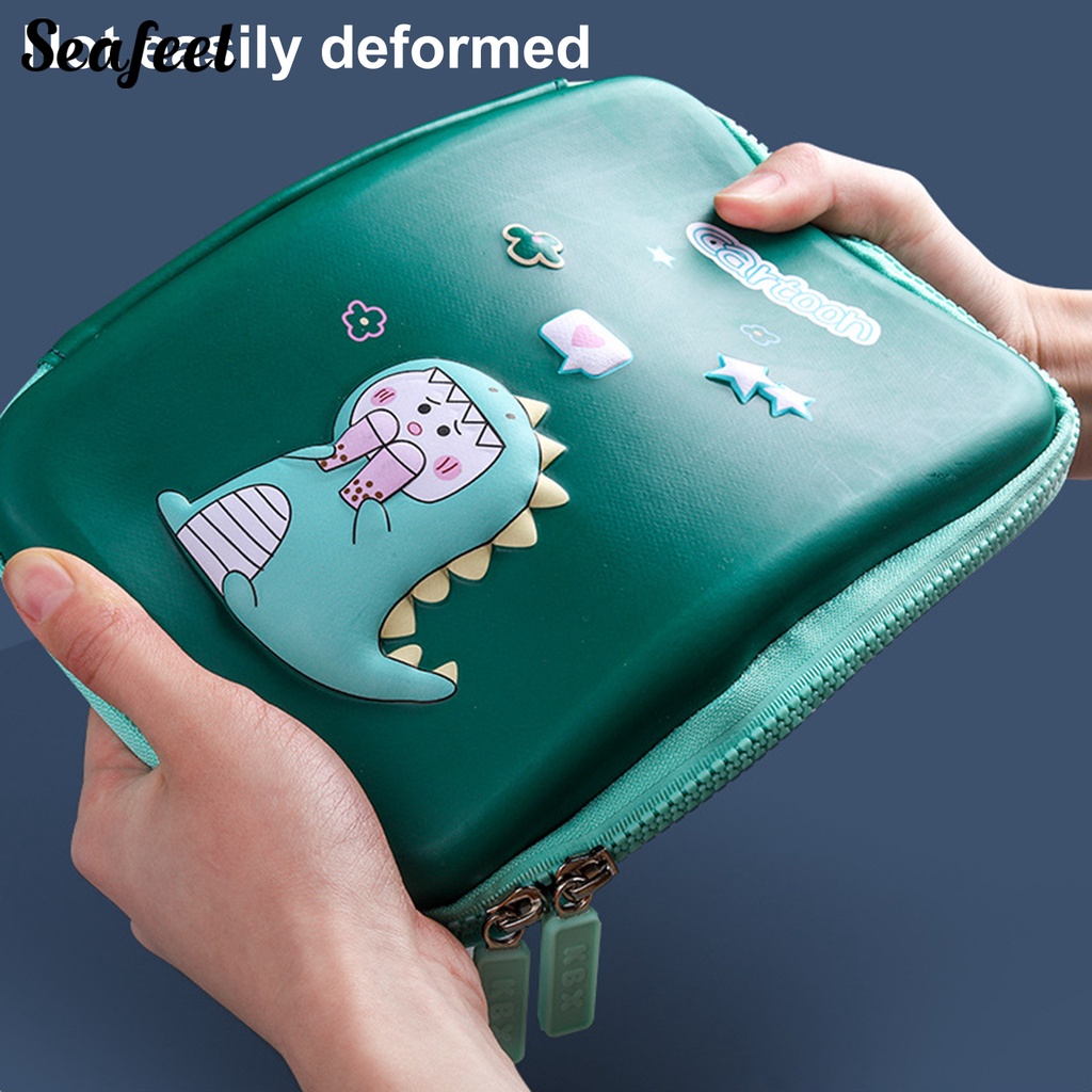 Túi Đựng Bút Chì Sức Chứa Lớn Bền Bỉ Chống Nước In Họa Tiết Hoạt Hình