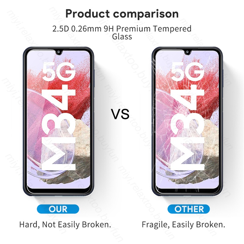 1-4 Kính Cường Lực Bảo Vệ Màn Hình Cho Samsung Galaxy M34 5G M 34 5G 2023
