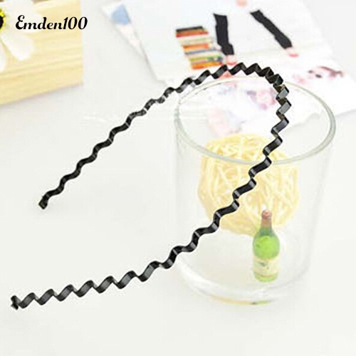 Băng Đô Cài Tóc Đen Gợn Sóng Thời Trang Cho Nam Nữ