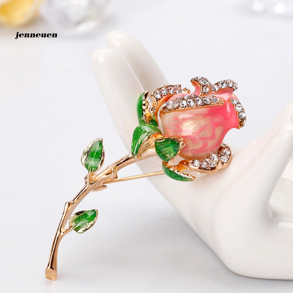 Trâm Cài Áo Hình Bông Hoa Đính Đá Thời Trang Dành Cho Nữ