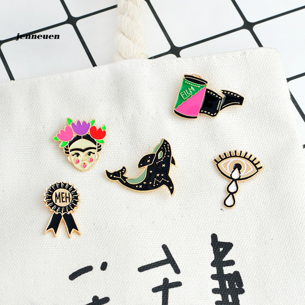 Trâm Cài Áo Hình Cá Voi Bằng Tráng Men Thời Trang Unisex