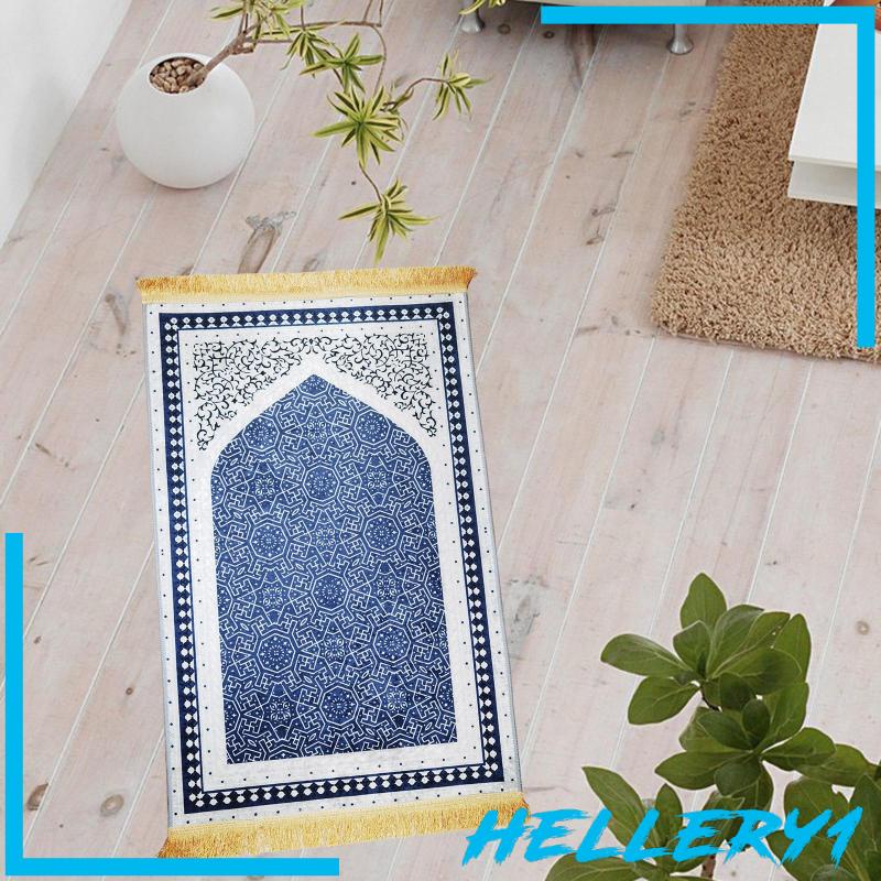 Thảm Cầu Nguyện Hình Chữ Nhật Bằng Polyester In Họa Tiết Thổ Nhĩ Kỳ Phối Tua Rua Thanh Lịch Cho Nam Và Nữ
