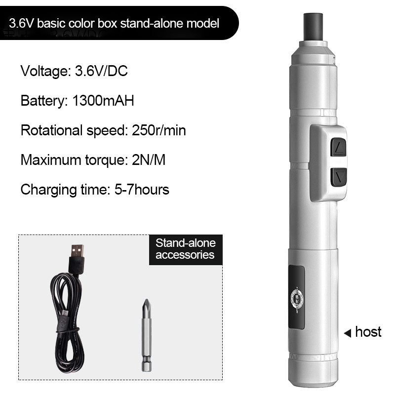 Bộ Tua Vít Điện Mini Không Dây Đa Năng Sạc USB 3.6V 250r / Min Chuyên Dụng
