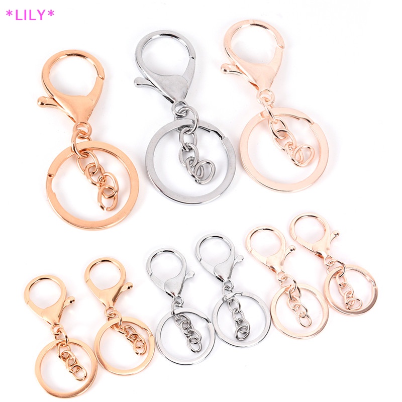Lily 10 chiếc móc chìa khóa tự làm móc chìa khóa móc khóa phát hiện trang sức móc khóa tôm hùm làm uuu