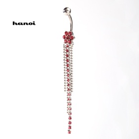 1 Khuyên Rốn Hình Hoa Đính Đá Nhân Tạo Thời Trang