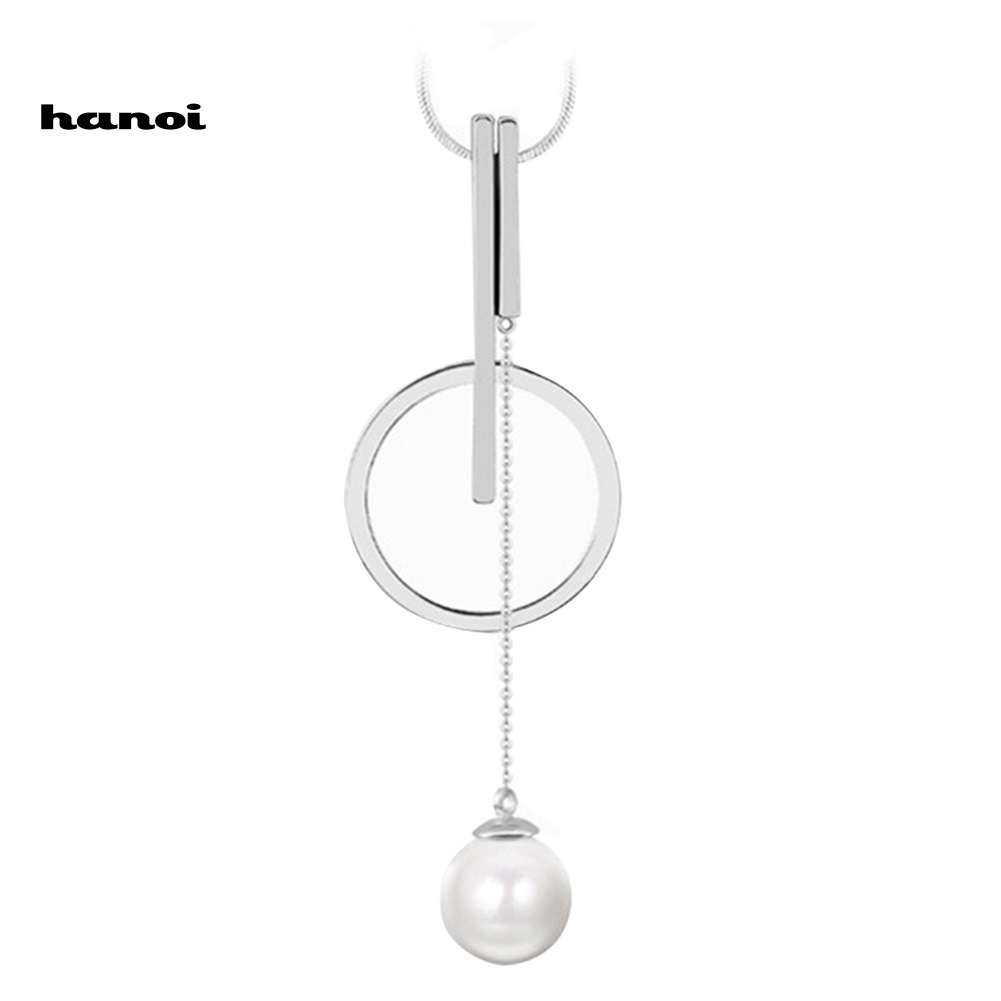 Vòng cổ MặT TròN PhốI HạT NgọC Trai Giả ThờI Trang Cho Nữ