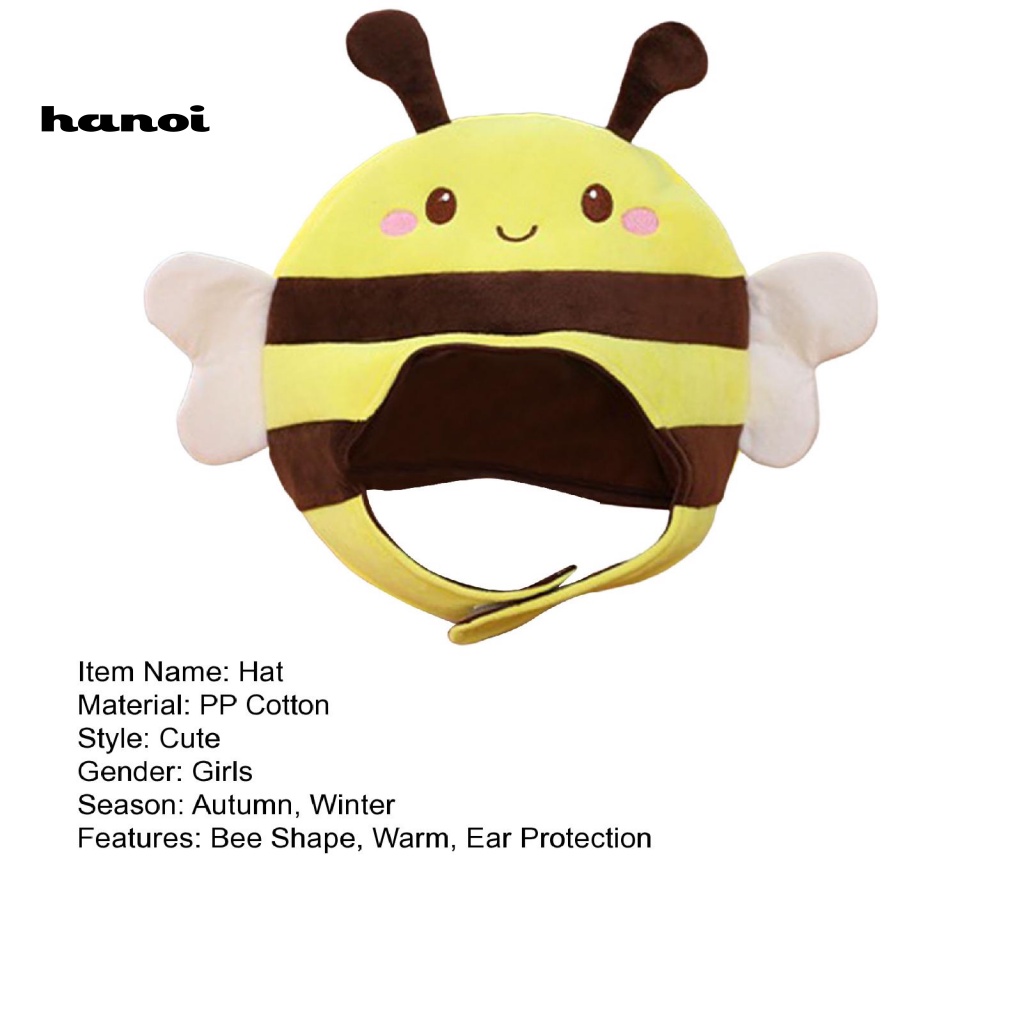 Mũ Trùm Đầu Hóa Trang Chú Ong 3D Biểu Tượng Cảm Xúc Đáng Yêu