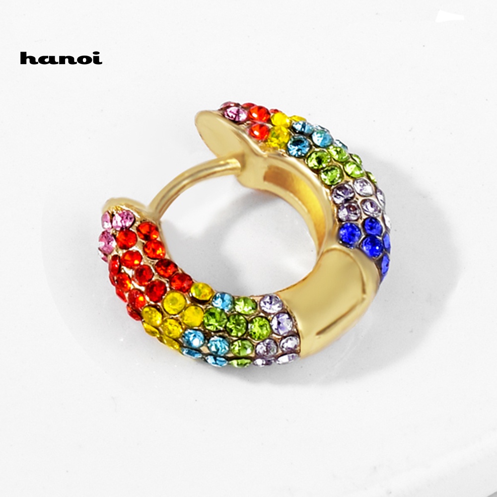 1 Khuyên Tai Đính Đá Nhiều Màu Thời Trang Nữ