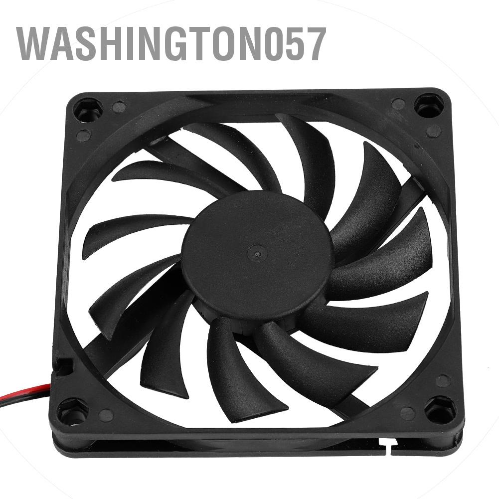 Washington057 2 Chiếc 8Cm 12V CPU Làm Mát Quạt Tản Nhiệt Im Lặng Tắt Tiếng Cho Máy Tính máy Màu Đen