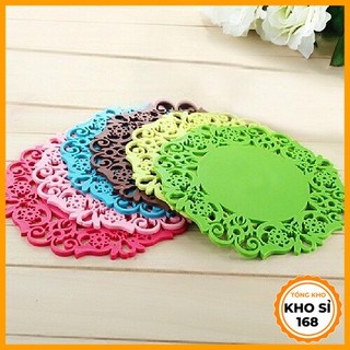 Miếng Lót Cốc Chén Cao Su Bông Hoa (Màu Sắc Ngẫu Nhiên) E234