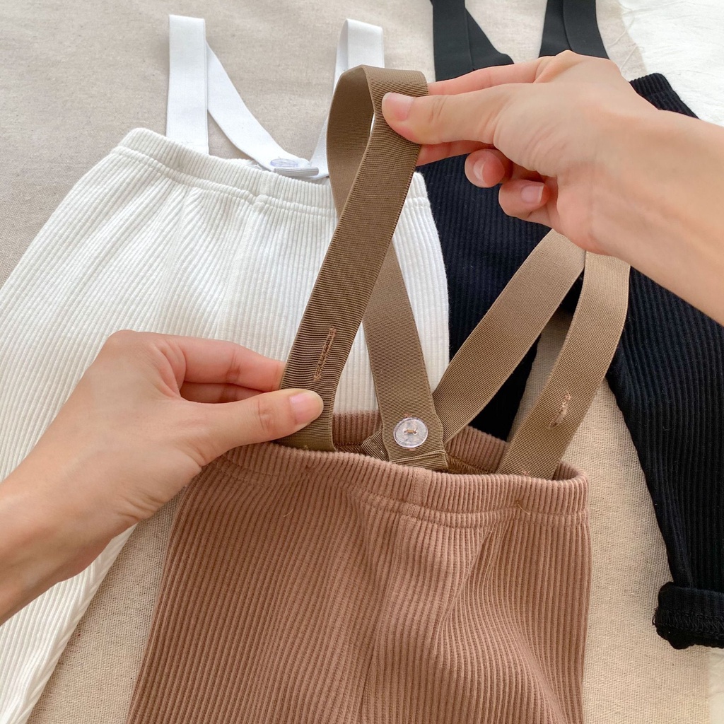 Bộ Áo Thun Tay Dài Và Quần Yếm Màu Trơn Phong Cách Mới 2023 RNM1 Dành Cho Bé Sơ Sinh