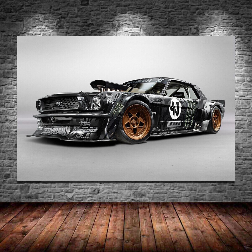 Supercar Ford Mustang Rtr Điều Chỉnh Trò Chơi Ô Tô Đua Xe Áp Phích Và In Hình Canvas Treo Tường Nghệ