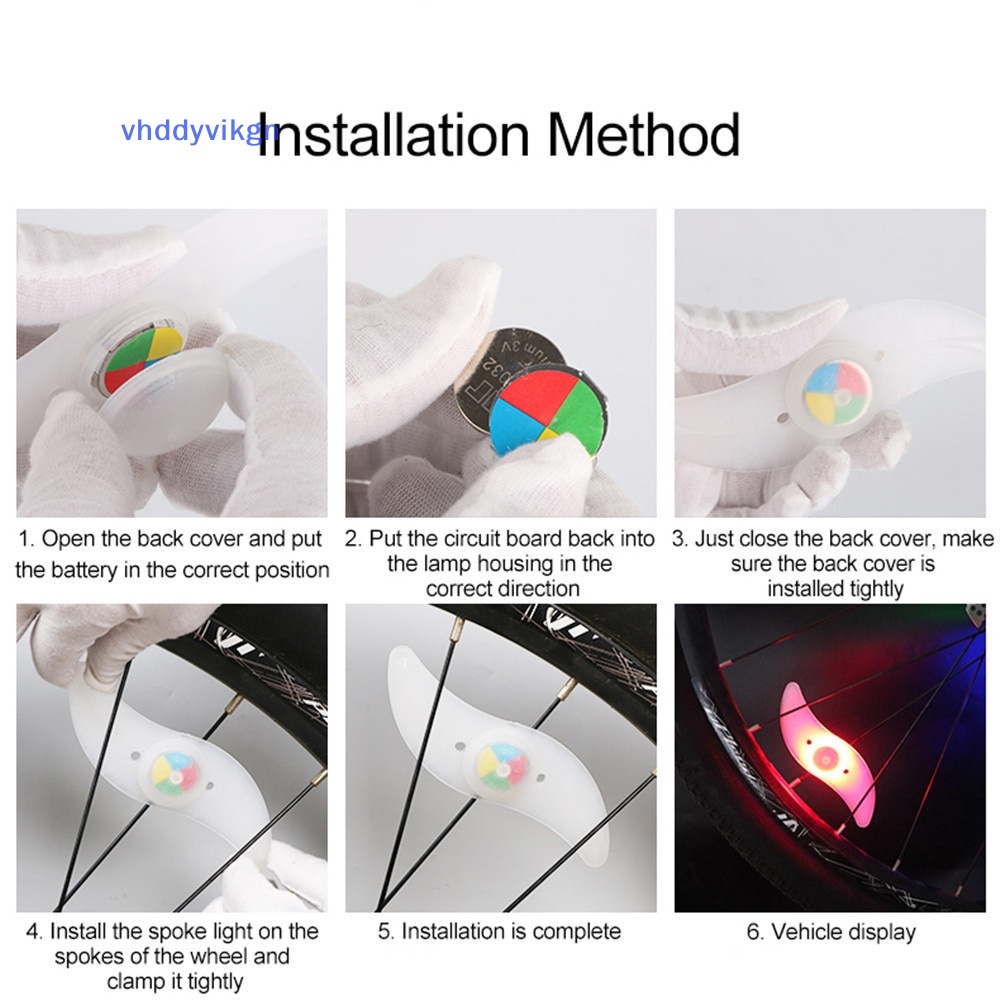 Đèn LED Gắn Căm Xe Đạp Leo Núi Cân Bằng Chống Nước