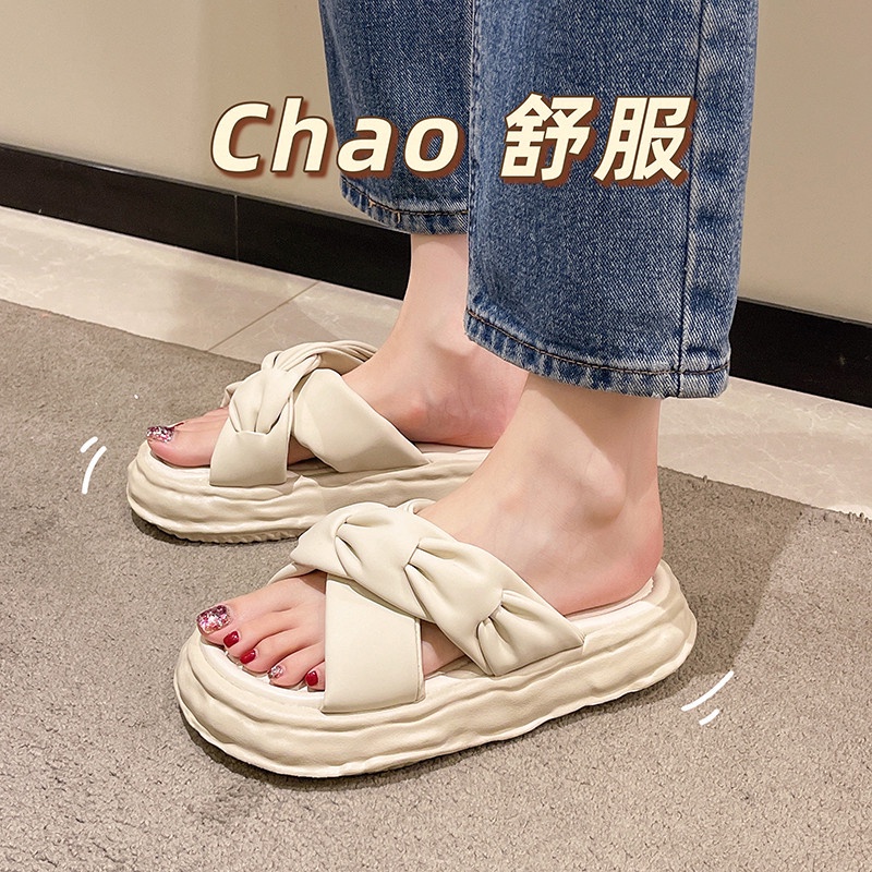 Dép Sandal Đế Dày Thời Trang Mùa Hè Mới Cho Nữ Kèm Chân Váy