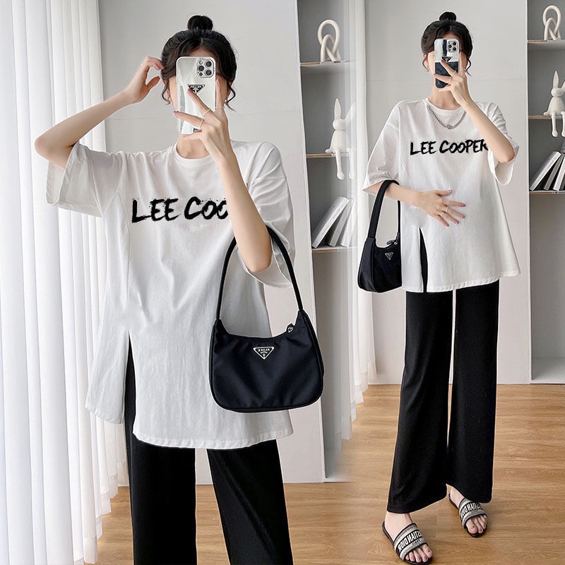 YHTN bộ bầu quần áo bầu xinh dễ thương Thời trang bigsize bộ thun bầu