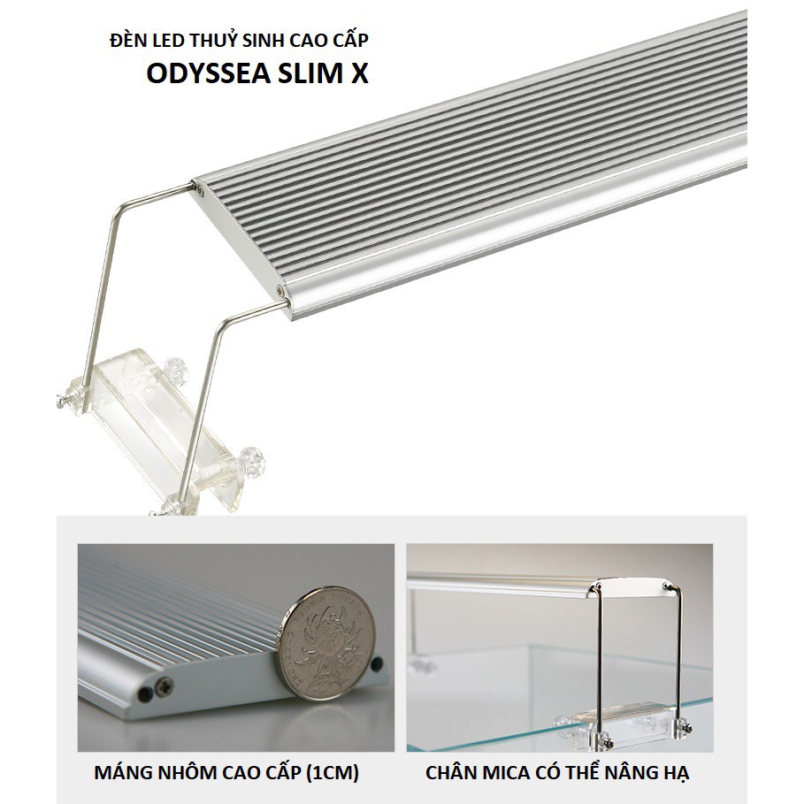 Đèn LED Odyssea Slim X 10000K - Đèn Led Odyssea Thuỷ Sinh Siêu Sáng