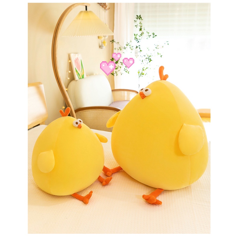 Gấu bông Gà con ú nu cực dễ thương - Gấu bông Gà vàng - Gà ú nu vàng - Thú nhồi bông nhập khẩu - Gấu bông giá rẻ