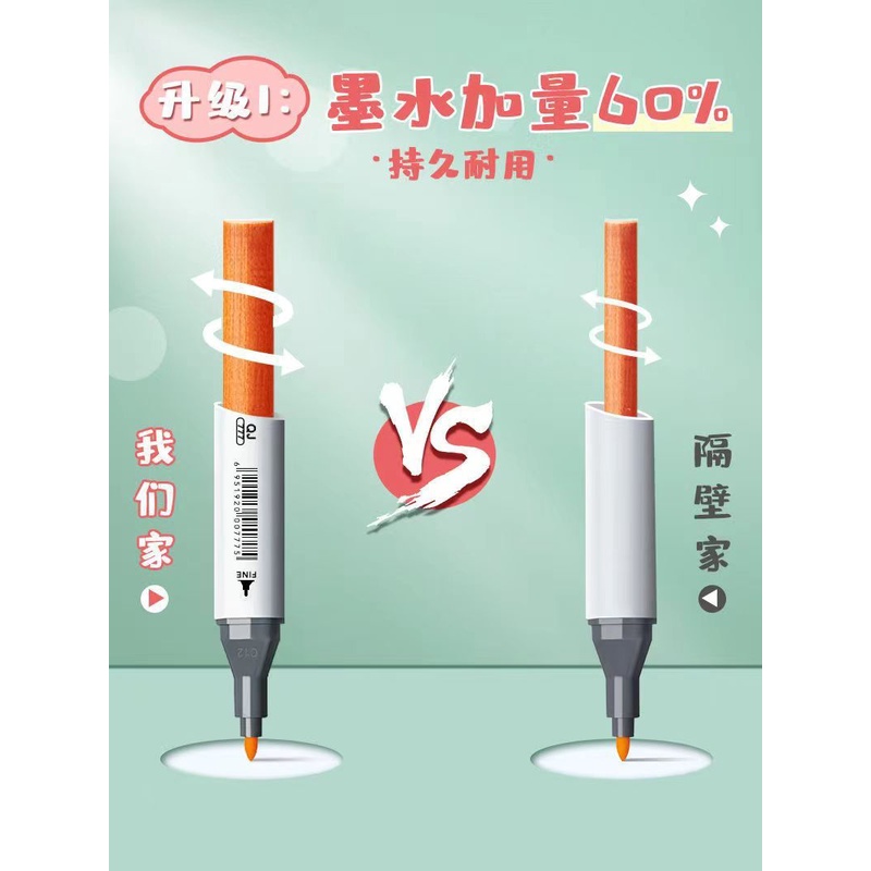 Bút Lông Màu Nước Hai Đầu 1,000 Màu Tùy Chọn 2Kg