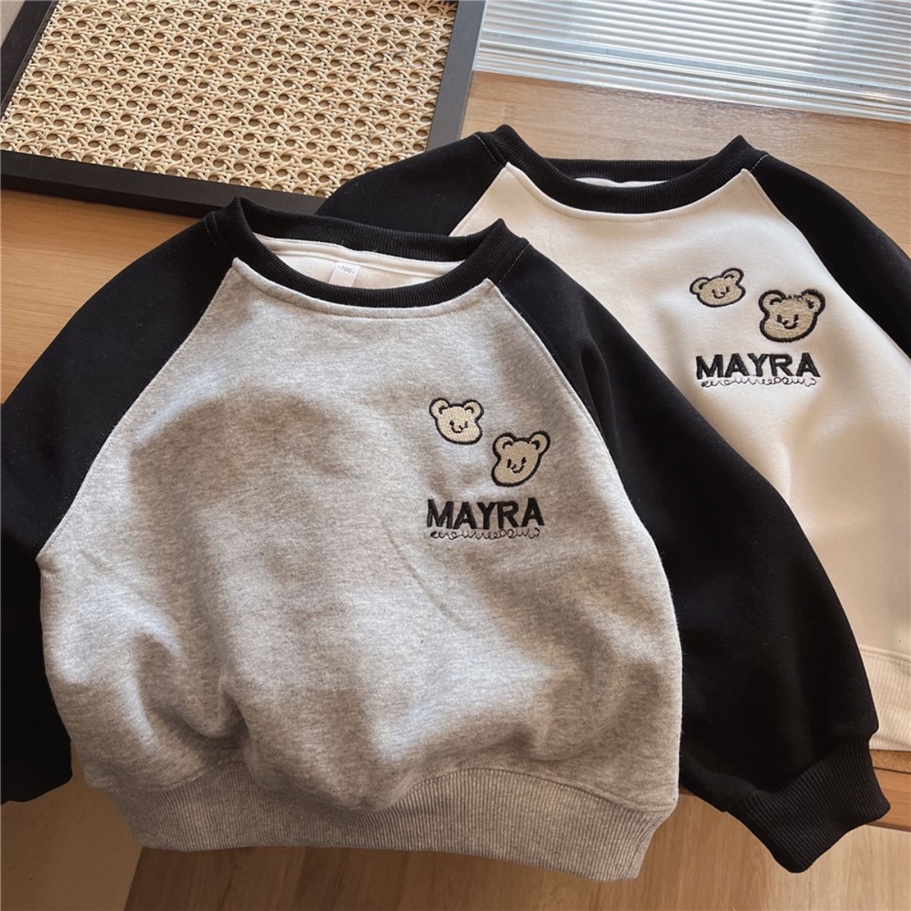 Áo Hoodie Raglan Tay Dài In Họa Tiết Hoạt Hình Phong Cách Hàn Quốc Thời Trang Xuân Thu 2023 Dành Cho Bé Trai