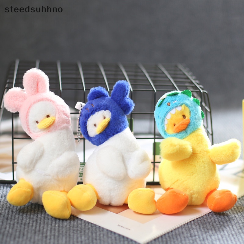Móc Khóa Vịt Nhồi Bông Dễ Thương Dùng Trang Trí Túi Xách hhno
