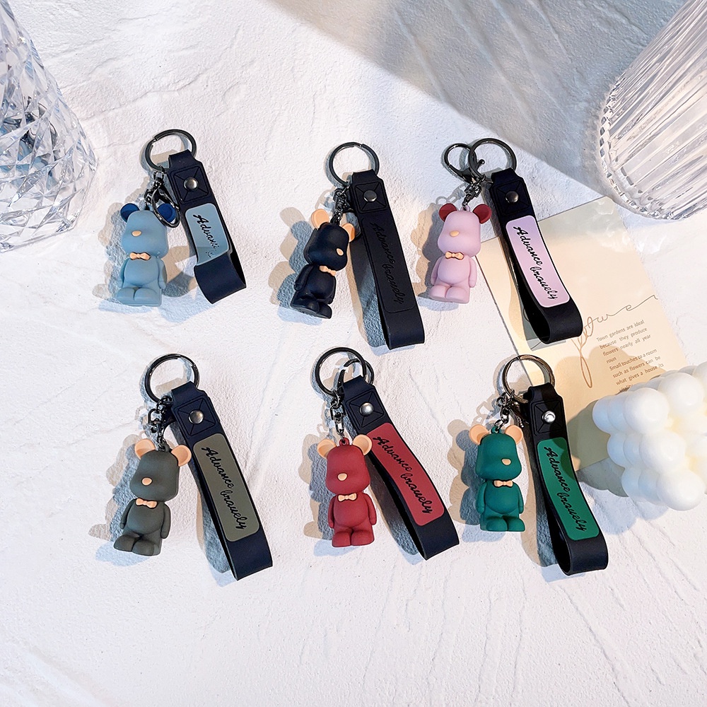 Dễ Thương Móc Khóa Hình Cà Vạt Gấu Hoạt Hình Đáng Yêu