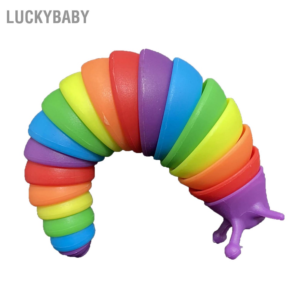 LUCKYBABY Slug Giải Nén Đồ Chơi Căng Thẳng Đầy Màu Sắc Sống Lại Cảm Giác Linh Hoạt Sên Côn Trùng Thư Giãn