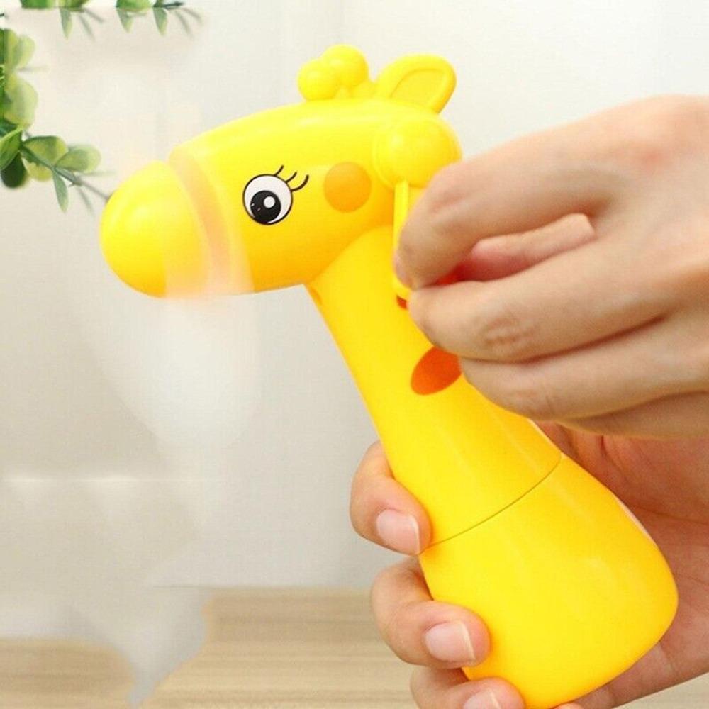 Narcis Quạt Phun Sương Tạo Ẩm Cầm Tay mini Hình Hươu Cao Cổ Hoạt Hình Dành Cho Trẻ Em Đi Du Lịch Ngoài Trời