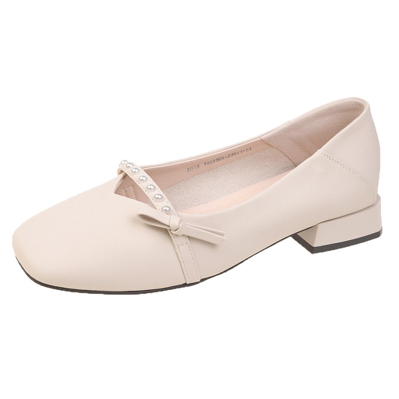 Giày Búp Bê Mũi Vuông Đế Dày Thiết Kế Mới Đơn Giản Thời Trang Dành Cho Nữ