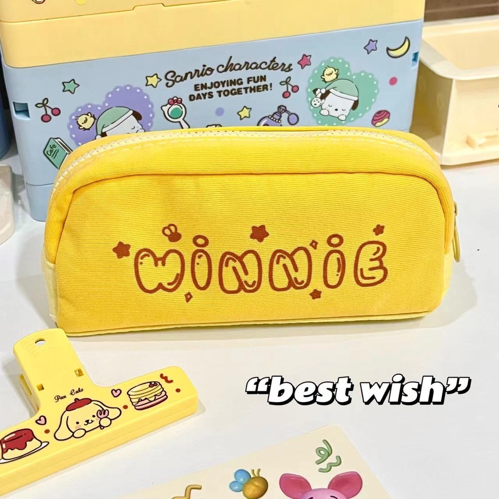 Hộp Bút Cỡ Lớn In Hình Gấu Pooh Disney Phong Cách Mới