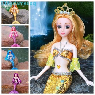 Búp bê nhựa hình nàng tiên cá 3d dễ thương