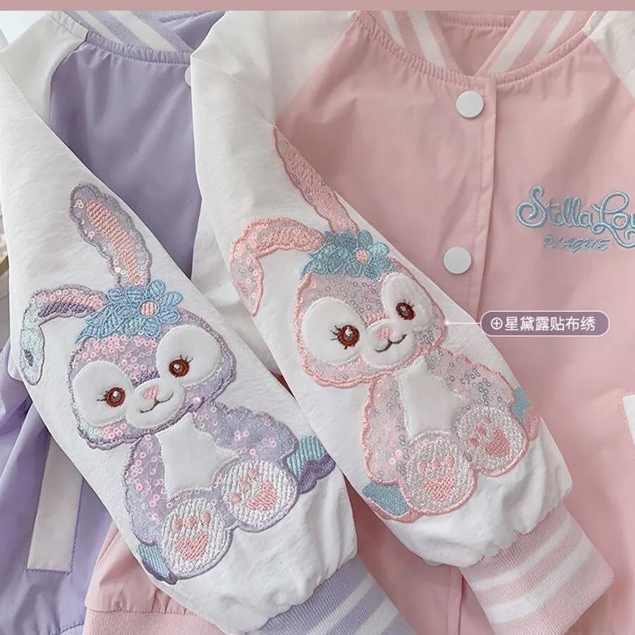 Cô gái áo khoác mùa xuân mùa thu phong cách mới trẻ em quần áo mùa thu người ảnh hưởng đường phố chiên phim hoạt hình đồng phục bóng chày cô gái nhỏ áo khoác dài-tay áo