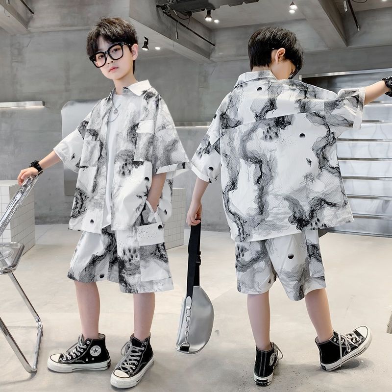 Áo Sơ Mi Ngắn Tay Thời Trang Mùa Hè Mới 2023 Dành Cho Bé Trai 5-6 - 7-8 - 9-10 - 11-12 - 13-14 Tuổi