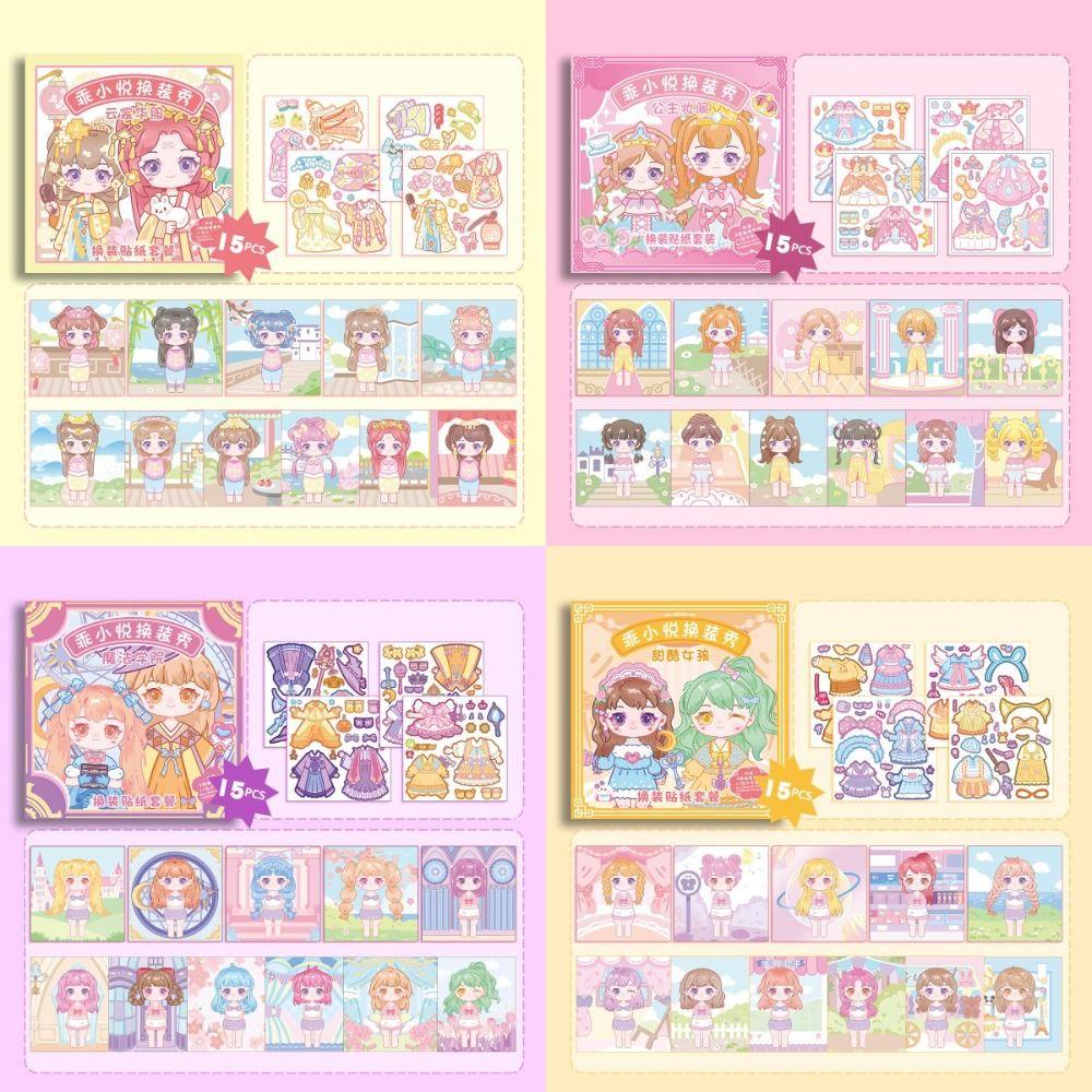 Mmluck girls sticker Dán Trang Trí Sách Hoạt Hình Công Chúa Cho Bé Gái / Trẻ Mới Biết Đi diy