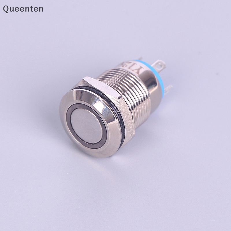 Nút Nhấn Kim Loại 12mm Màu Đen Cho Đèn LED