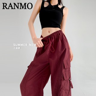 Quần RANMO A93L4JK ống rộng túi hộp thời trang dành cho nữ