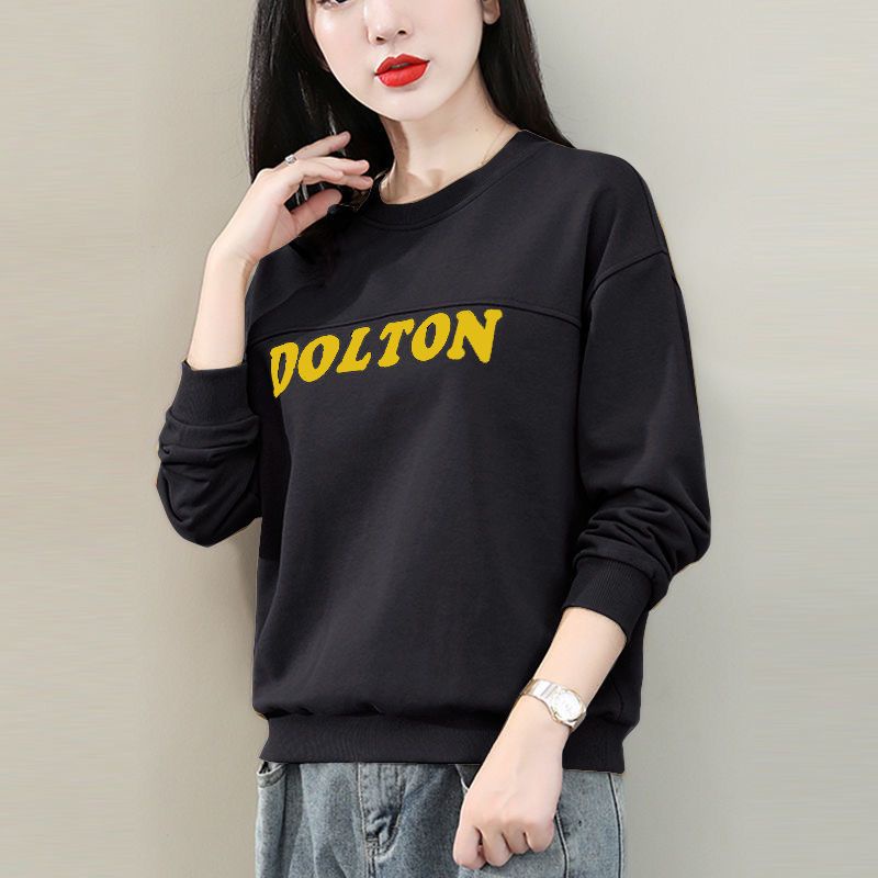 Áo Thun Tay Dài Cổ Tròn / In Hình Thời Trang Mùa Thu / Giản Dị / Cho Phụ Nữ Trung Niên