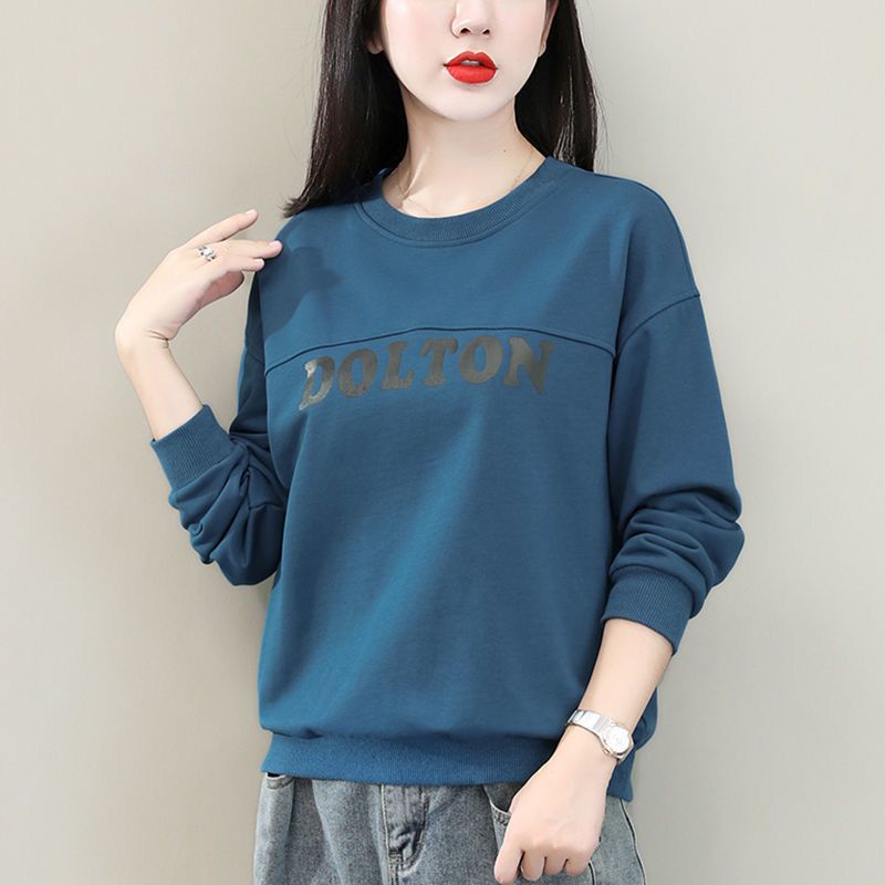 Áo Thun Tay Dài Cổ Tròn / In Hình Thời Trang Mùa Thu / Giản Dị / Cho Phụ Nữ Trung Niên