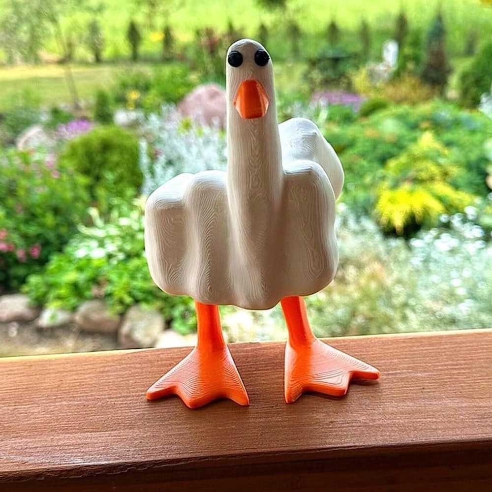  Middle finger duck decoration resin art decoration friend gift 