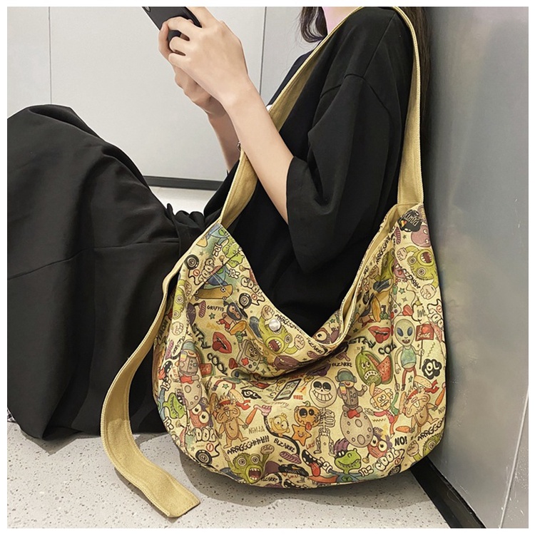 PUMB túi vải đeo chéo túi đeo chéo đi học fashion Korean Style Phong cách Chic L91TK60 37Z230911