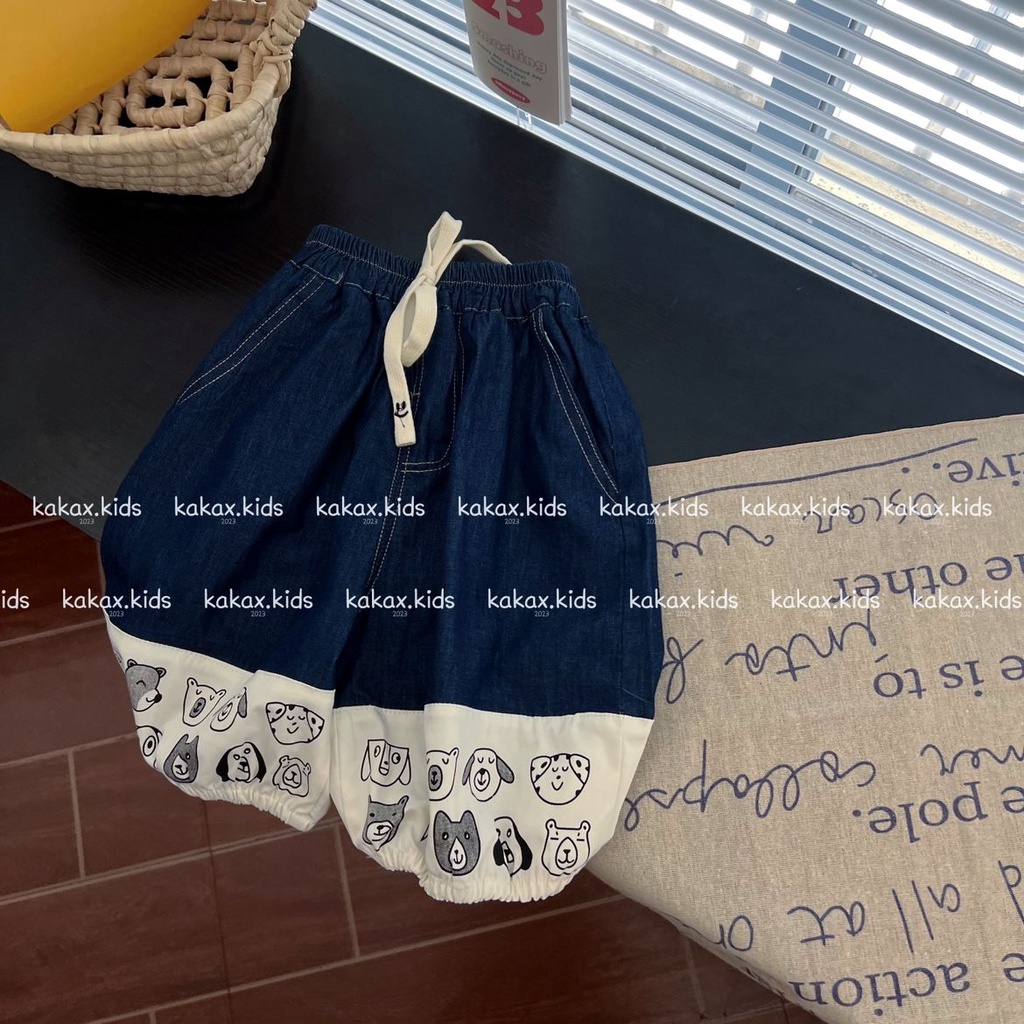 Quần Jean Dài Vải Mềm Thoải Mái Thiết Kế Dễ Thương Cho Bé