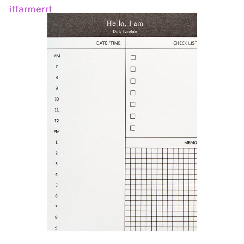 Iffarmerrt daily weekly planner chương trình nghị sự sổ tay ghi nhớ có thể làm danh sách mục tiêu thói quen lịch trình ghi nhớ văn phòng phẩm đồ dùng học tập vn