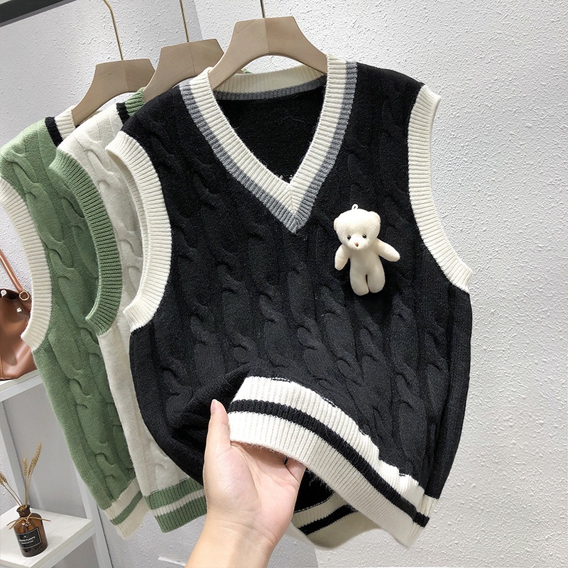Áo len HENG SHAN YUAN dệt kim dày phong cách Nhật Bản thời trang thu đông 2023 dành cho nữ
