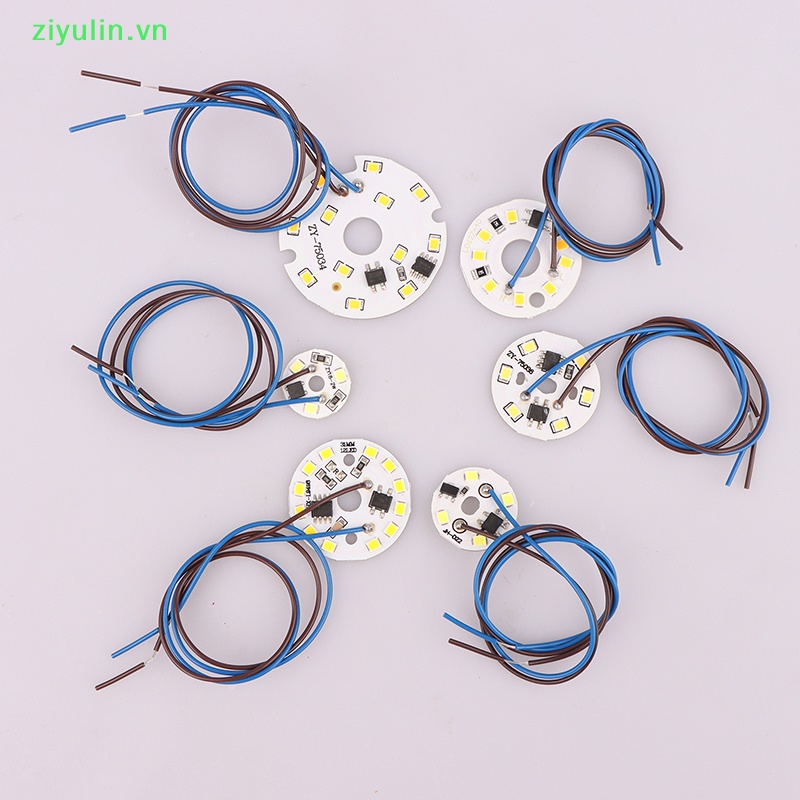 Ziyulin 2w 3w 6w ac 220v mặt dây chuyền hình tròn ánh sáng cải tạo bản vá lạnh ấm màu trắng hạt đèn cho bóng đèn không cần trình điều khiển chip led vn