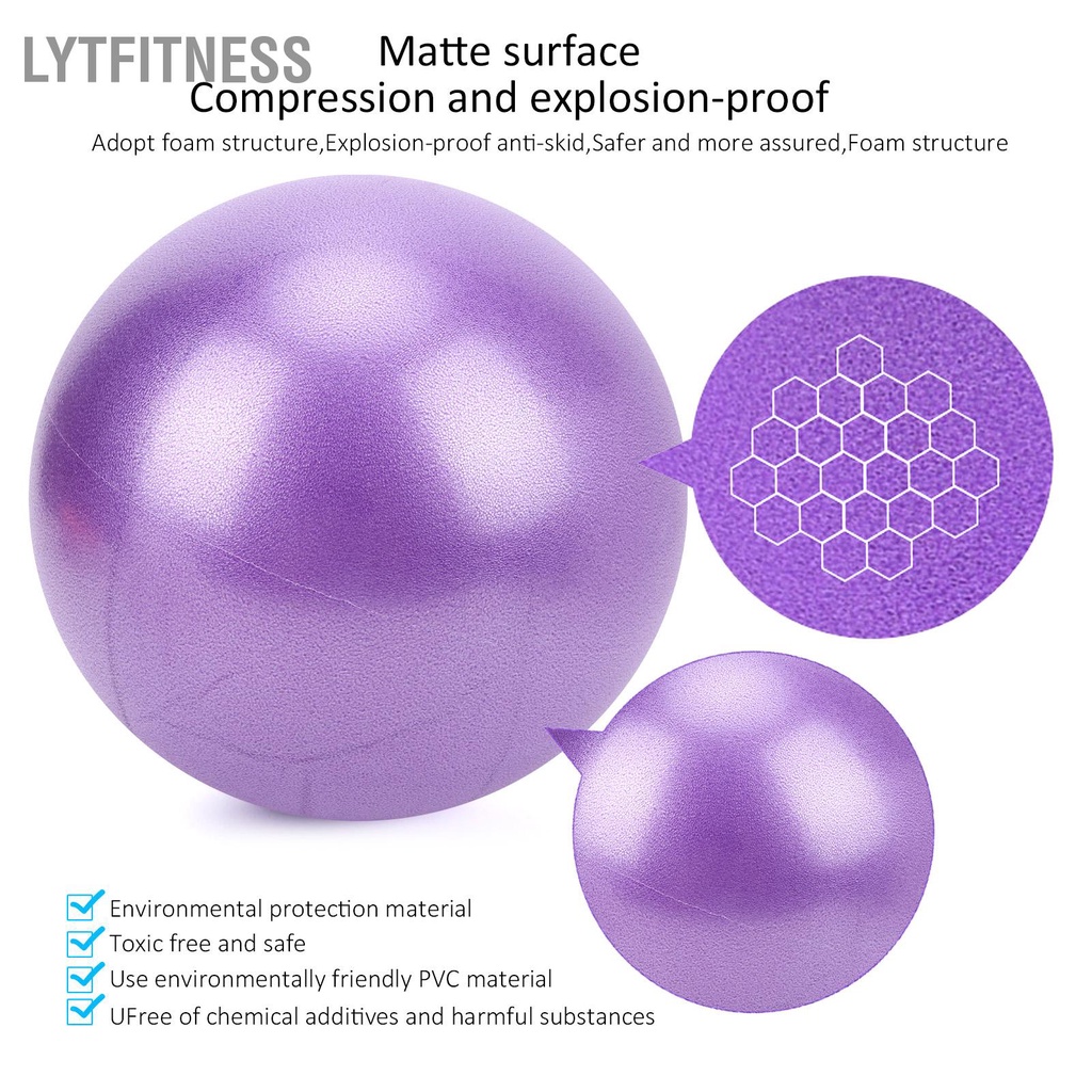LYTFitness Bóng tập thể dục Yoga hạng nặng 25cm Chống cháy nổ cho bà bầu Pilates