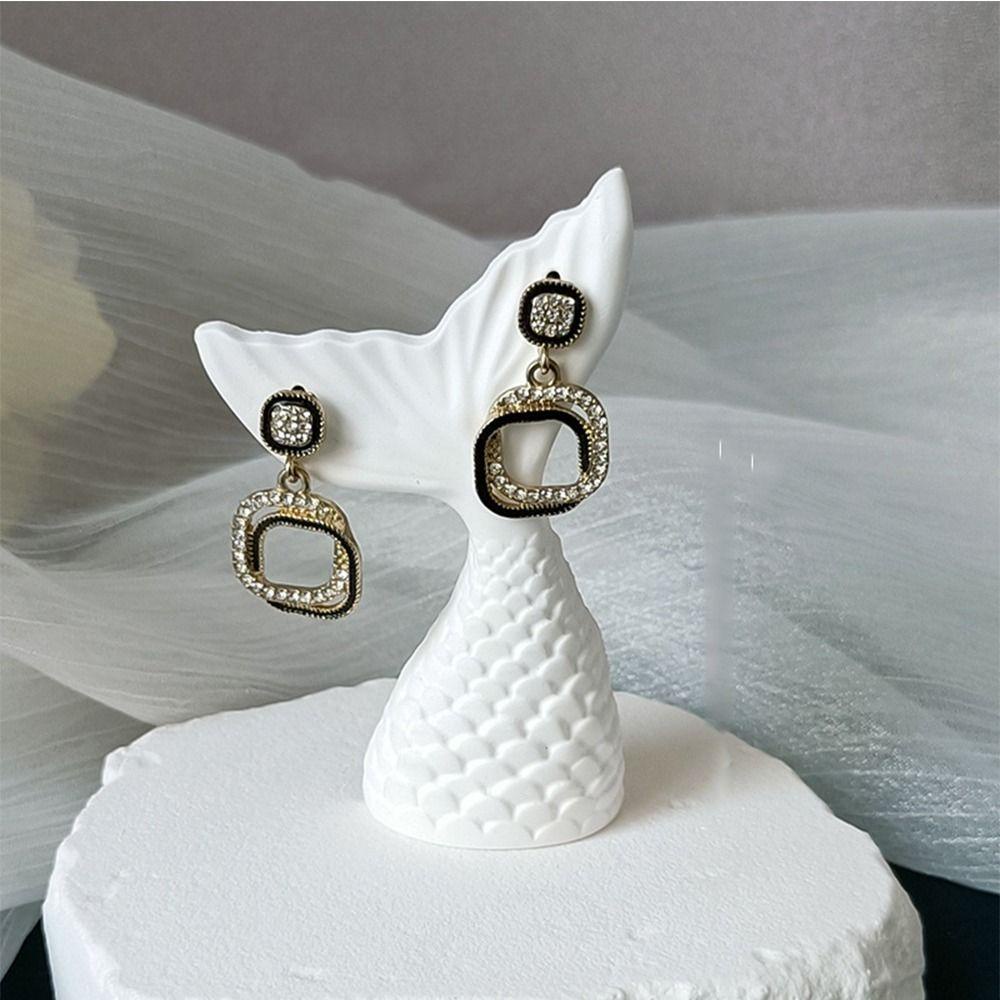 Giá trưng bày đồ trang sức đuôi cá HEALMEYOU, giá đỡ bông tai bằng thạch cao trắng, giá đỡ chuyên dụng trong cửa hàng tinh tế trang trí nhà theo phong cách hàn quốc